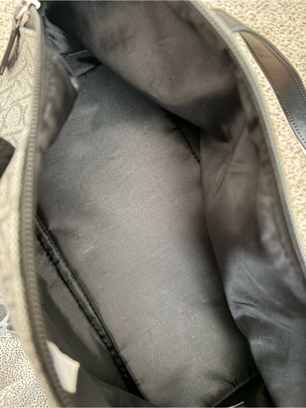 Calvin Klein Monogram Gray Dome Shoulder Bag - Picture 5 of 6